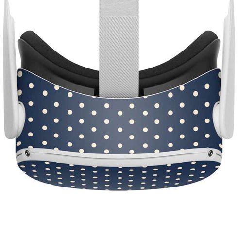 Blue and Cream Polka Dots Oculus Quest 2 Skin