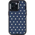 Blue and Cream Polka Dots Otterbox Defender iPhone Skin