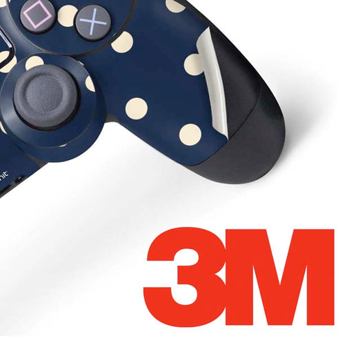 Blue and Cream Polka Dots PS4 Controller Skin