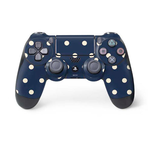 Blue and Cream Polka Dots PS4 Controller Skin