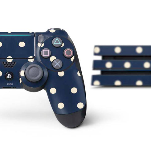 Blue and Cream Polka Dots PS4 Pro Bundle Skin