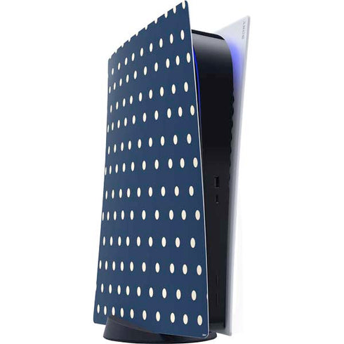 Blue and Cream Polka Dots PS5 Digital Edition Console Skin
