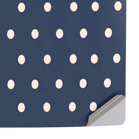Blue and Cream Polka Dots PS5 Slim Disk Console Skin