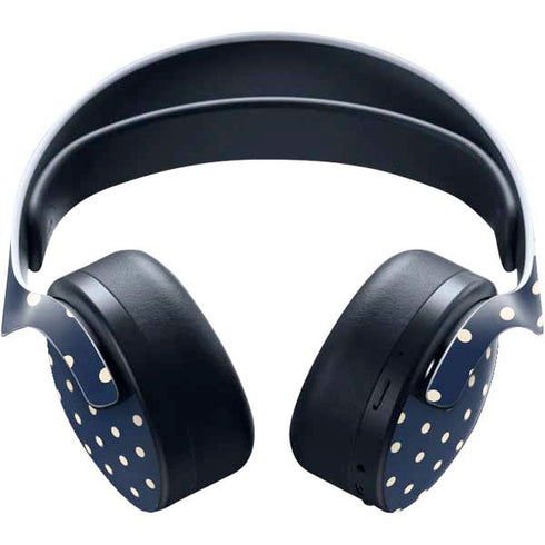 Blue and Cream Polka Dots PULSE 3D Wireless Headset for PS5 Skin