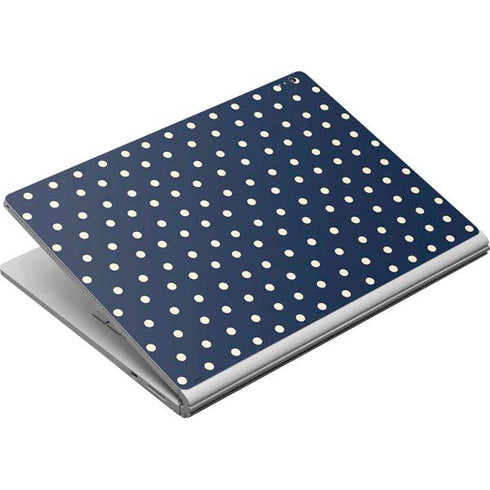 Blue and Cream Polka Dots Surface Book Skin