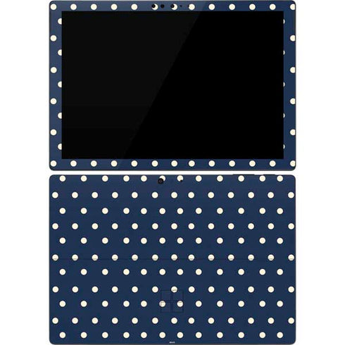 Blue and Cream Polka Dots Surface Pro 7 Skin