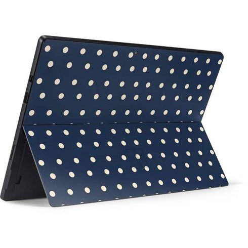 Blue and Cream Polka Dots Surface Pro 7 Skin