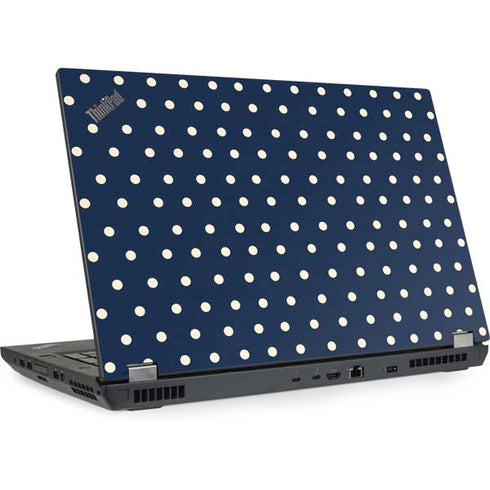 Blue and Cream Polka Dots Lenovo ThinkPad Skin