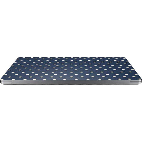 Blue and Cream Polka Dots Universal Laptop 17in (13.8 x 10in) Skin