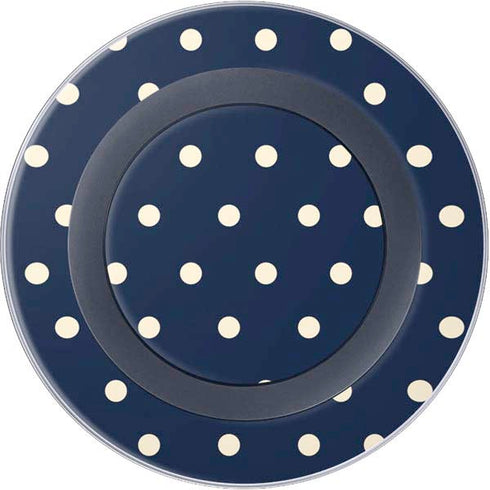 Blue and Cream Polka Dots Wireless Charger Skin