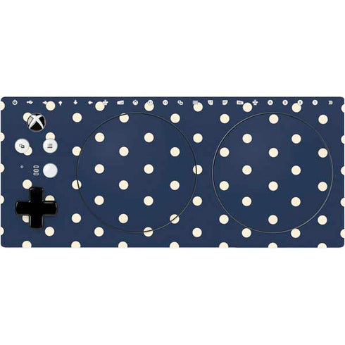 Blue and Cream Polka Dots Xbox Adaptive Controller Skin