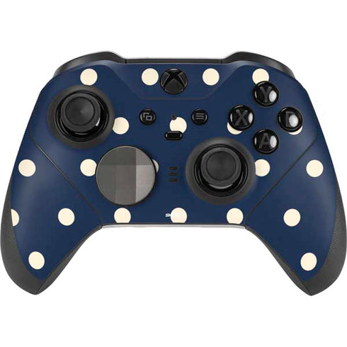 Blue and Cream Polka Dots Xbox Elite Wireless Controller Series 2 Skin