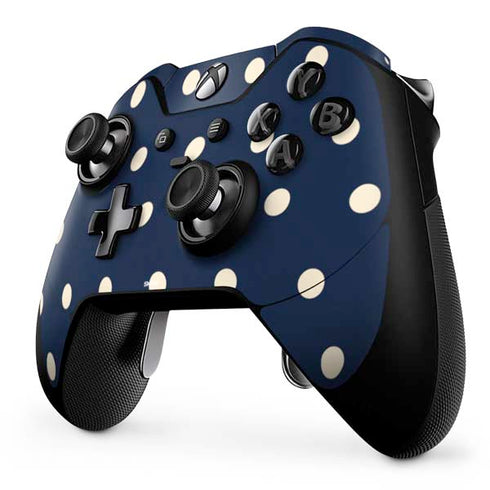 Blue and Cream Polka Dots Xbox One Elite Controller Skin