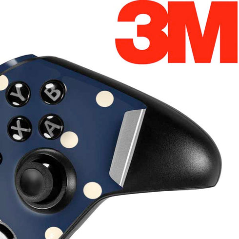 Blue and Cream Polka Dots Xbox One Elite Controller Skin