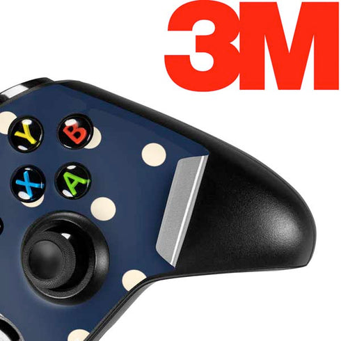 Blue and Cream Polka Dots Xbox One S All-Digital Edition Bundle Skin