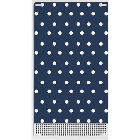 Blue and Cream Polka Dots Xbox Series S Skins