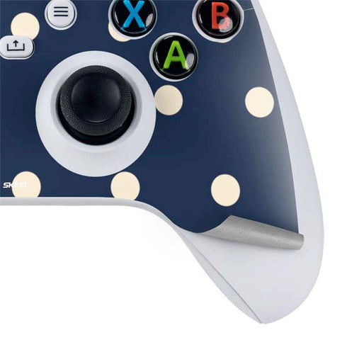 Blue and Cream Polka Dots Xbox Series S Skins