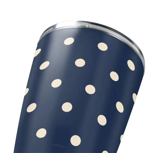 Blue and Cream Polka Dots Yeti 20oz Tumbler Skin