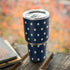 Blue and Cream Polka Dots Yeti 30oz Rambler Tumbler Skin