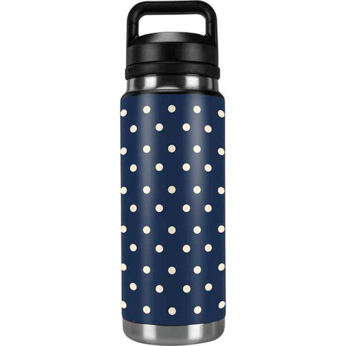 Blue and Cream Polka Dots YETI Rambler 26oz Bottle Skin
