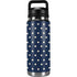 Blue and Cream Polka Dots YETI Rambler 26oz Bottle Skin