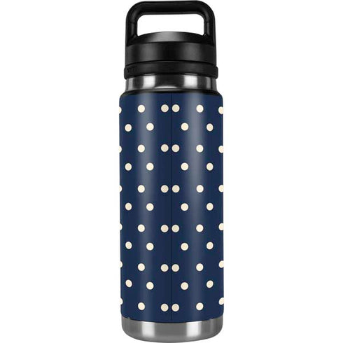 Blue and Cream Polka Dots YETI Rambler 26oz Bottle Skin
