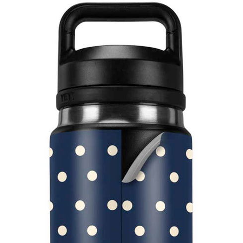 Blue and Cream Polka Dots YETI Rambler 26oz Bottle Skin