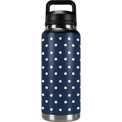 Blue and Cream Polka Dots YETI Rambler 36oz Bottle Skin