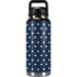 Blue and Cream Polka Dots YETI Rambler 36oz Bottle Skin