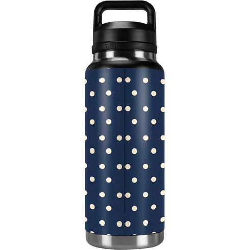 Blue and Cream Polka Dots YETI Rambler 36oz Bottle Skin