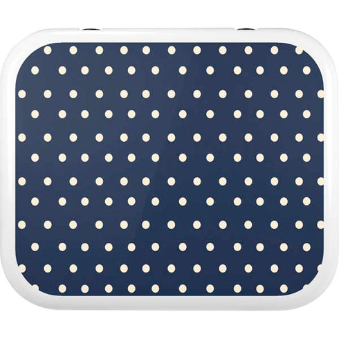 Blue and Cream Polka Dots YETI Roadie 24 Hard Cooler Skin