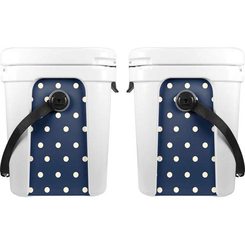 Blue and Cream Polka Dots YETI Roadie 24 Hard Cooler Skin
