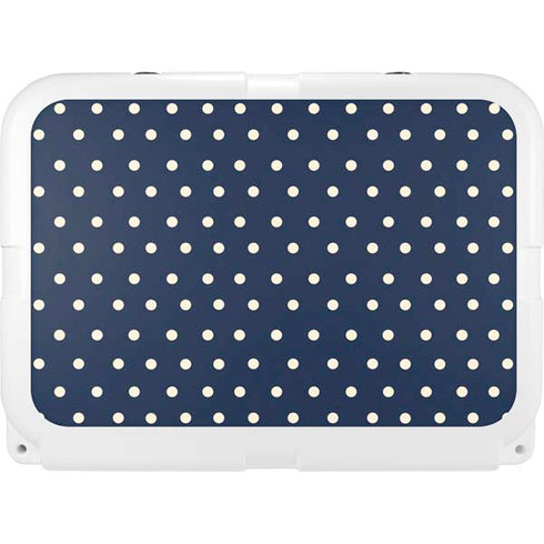 Blue and Cream Polka Dots YETI Tundra 35 Hard Cooler Skin