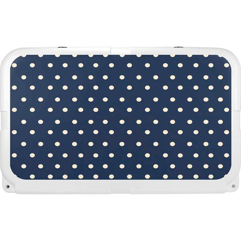 Blue and Cream Polka Dots YETI Tundra 45 Hard Cooler Skin