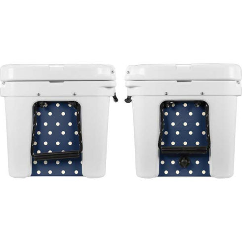 Blue and Cream Polka Dots YETI Tundra 45 Hard Cooler Skin