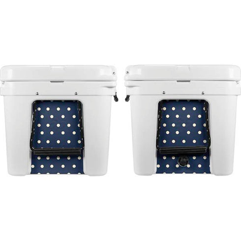 Blue and Cream Polka Dots YETI Tundra 65 Hard Cooler Skin