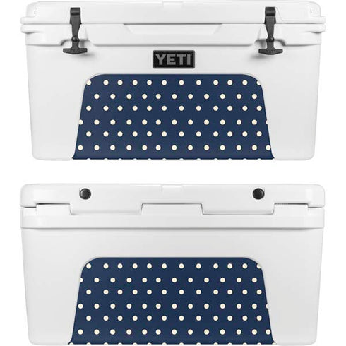 Blue and Cream Polka Dots YETI Tundra 75 Hard Cooler Skin