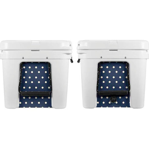 Blue and Cream Polka Dots YETI Tundra 75 Hard Cooler Skin