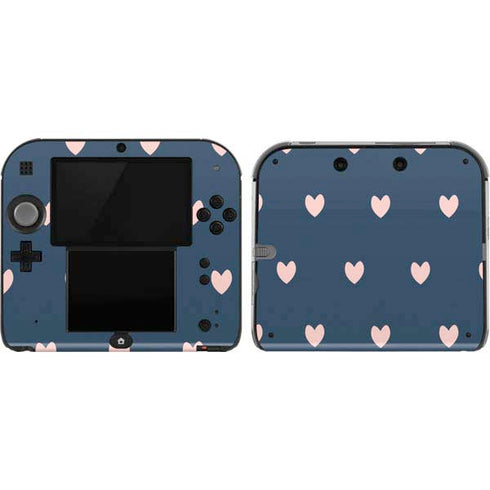Blue and Pink Hearts Nintendo 2DS Skin
