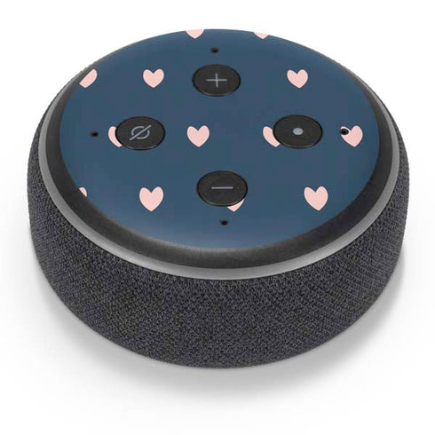 Blue and Pink Hearts Amazon Echo Dot Skin
