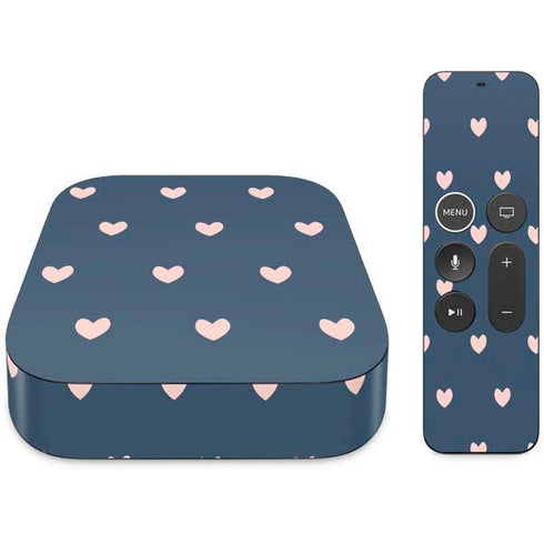 Blue and Pink Hearts Apple TV Skin