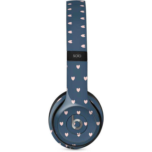 Blue and Pink Hearts Beats Solo 2 Wired Skin