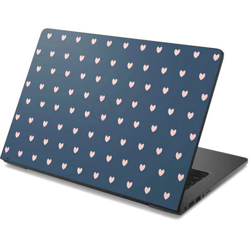Blue and Pink Hearts Dell Chromebook Skin
