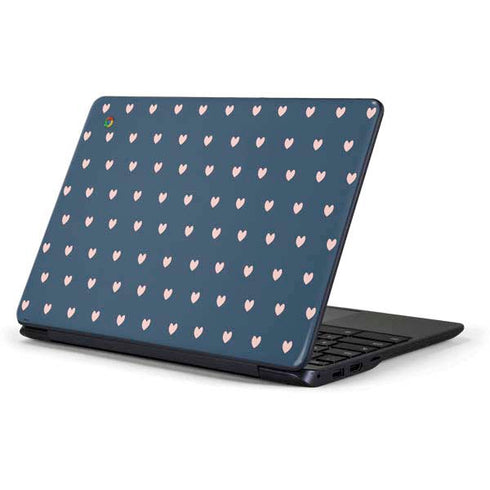 Blue and Pink Hearts Samsung Chromebook Skin