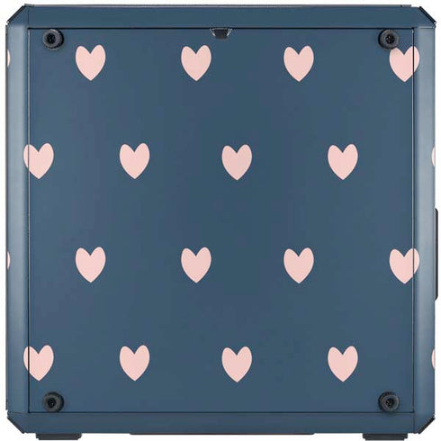 Blue and Pink Hearts Cooler Master MasterBox Q300L Mini Tower Skin