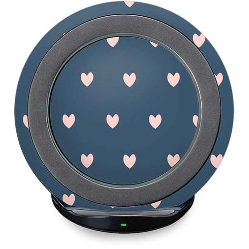 Blue and Pink Hearts Fast Charge Wireless Charging Stand Skin