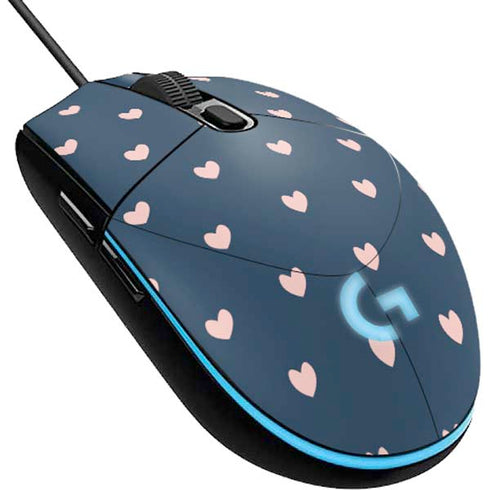 Blue and Pink Hearts G203 Prodigy RGB Wired Gaming Mouse Skin