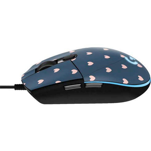 Blue and Pink Hearts G203 Prodigy RGB Wired Gaming Mouse Skin