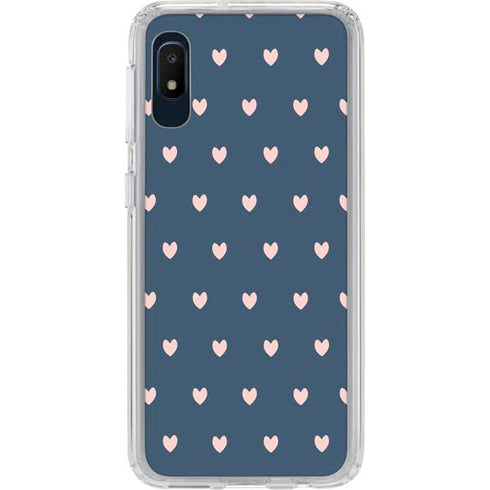 Blue and Pink Hearts Galaxy A10e Clear Case