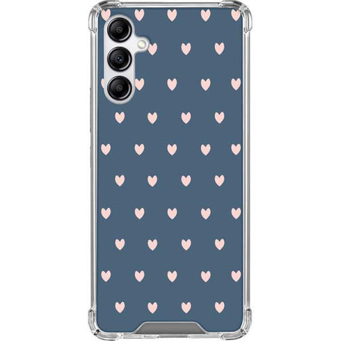 Blue and Pink Hearts Galaxy A14 5G Clear Case